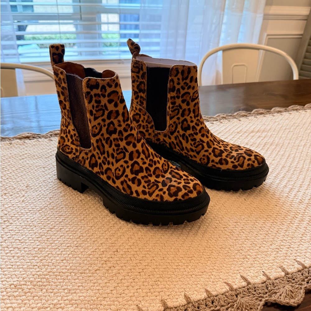 Lucky Brand Women's Emali Haircalf Lug Sole Winter Boots Sz 37/ 6.5